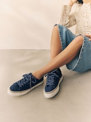 Azul marino - Forever Comfort® Chunky Lace-Up Espadrilles Trainers - Imagen 3 de 8