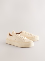 Neutral Forever Comfort® Round Toe Espadrille Lace Up Trainers - Image 2 of 5