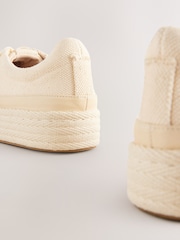Neutral Forever Comfort® Round Toe Espadrille Lace Up Trainers - Image 5 of 5