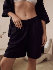 Schwarz - Shorts aus Leinenmischung - Image 2 of 7