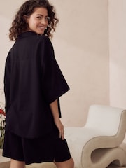 Schwarz - Shorts aus Leinenmischung - Image 5 of 7