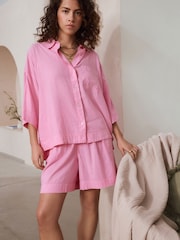 Fluro Pink - Hemd aus Leinengemisch - Image 1 of 5
