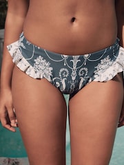 Laura Ashley Navy Josette Frill Bikini Bottoms - Image 3 of 8