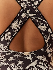 Laura Ashley Cross Back Plunge Swimsuit - Imagen 4 de 10