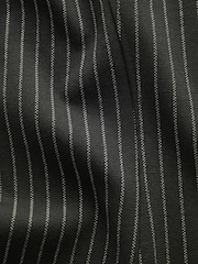 Black Pinstripe Mini Shift Dress - Image 7 of 8