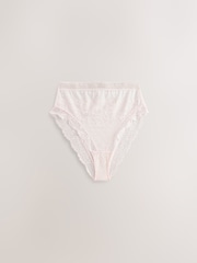 Black/Cream Lace High Leg Knickers 2 Pack - Image 8 of 10