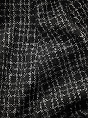 Black Check Bouclé Textured Halter Neck Mini Dress - Image 9 of 9