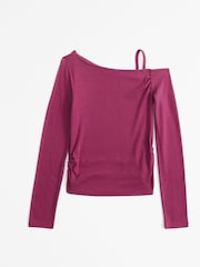 Abercrombie & Fitch Slash Neck Long Sleeve Top - Image 1 of 1