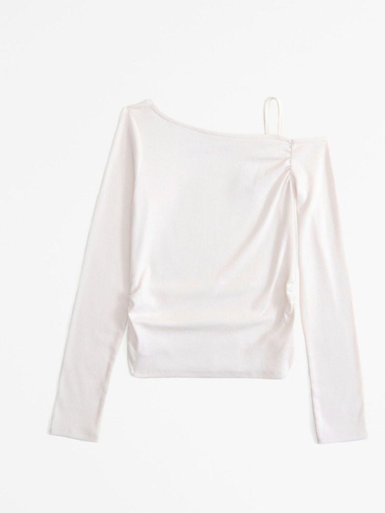 Abercrombie & Fitch Slash Neck Long Sleeve Top - Image 1 of 1 Abercrombie & Fitch Slash Neck Long Sleeve Top - Image 1 of 1
