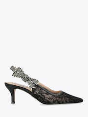 Steve Madden Black Ensemble Slingback Shoes - Image 1 of 5