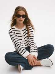 Abercrombie & Fitch Brez ovratnika Button Up pletena jopa - Slika 2 iz 4