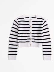 Abercrombie & Fitch Brez ovratnika Button Up pletena jopa - Slika 3 iz 4