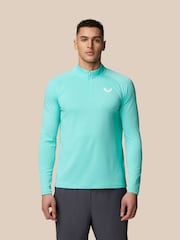 Castore Blue 1/4 Zip Long Sleeve Top - Image 1 of 6