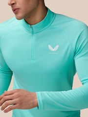 Castore Blue 1/4 Zip Long Sleeve Top - Image 6 of 6