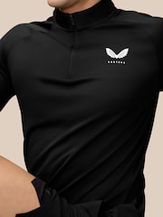 Castore Black 1/4 Zip Long Sleeve Top - Image 5 of 12