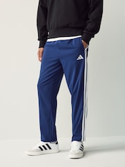 adidas Blue Essentials 3-Stripes Stanford Open Hem Joggers - Image 1 of 7