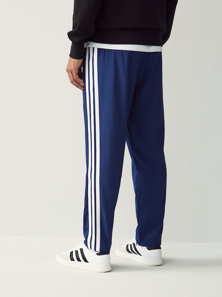 adidas Blue Essentials 3-Stripes Stanford Open Hem Joggers - Image 2 of 7 adidas Blue Essentials 3-Stripes Stanford Open Hem Joggers - Image 2 of 7