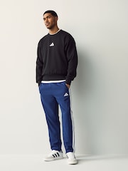 adidas Blue Essentials 3-Stripes Stanford Open Hem Joggers - Image 3 of 7