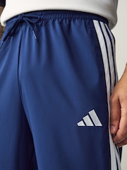adidas Blue Essentials 3-Stripes Stanford Open Hem Joggers - Image 6 of 7