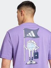 adidas Purple Earth Day Graphic 100% Cotton T-Shirt - Image 4 of 6