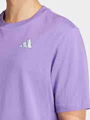 adidas Purple Earth Day Graphic 100% Cotton T-Shirt - Image 5 of 6