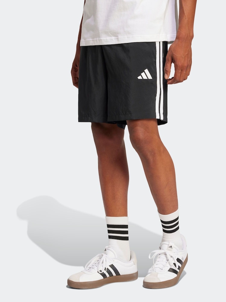 adidas Black Essentials 3-Stripes Chelsea Shorts - Image 1 of 6
