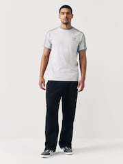 adidas Light Grey Adicolor Classics 3-Stripes 100% Cotton T-Shirt - Image 3 of 5