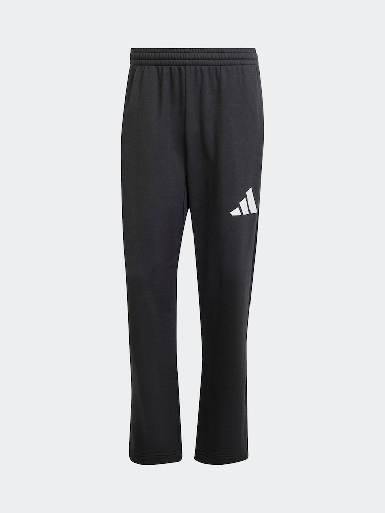 adidas Black Essentials Wide Leg 3 Bar Logo Joggers - Image 5 of 5