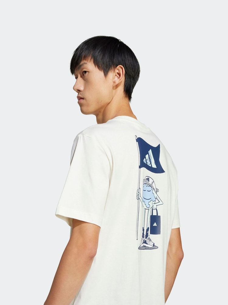 Alb - adidas Earth Day Graphic 100% Cotton T-Shirt - Image 4 of 6