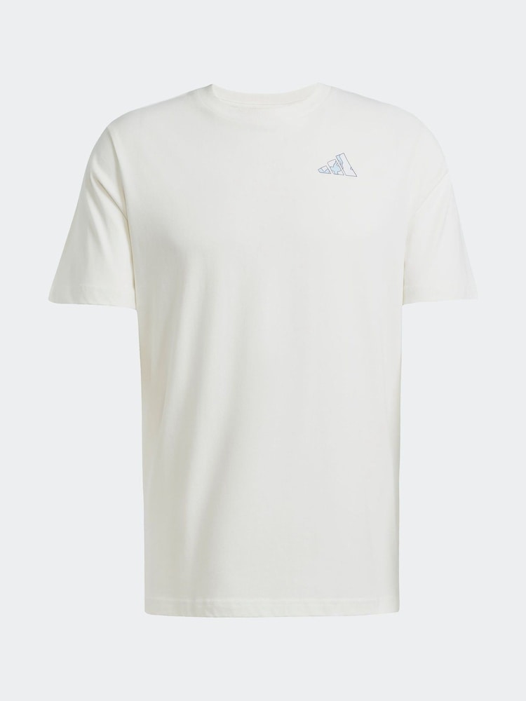 Alb - adidas Earth Day Graphic 100% Cotton T-Shirt - Image 6 of 6