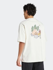 adidas White Codes Doodle Camp 100% Cotton Graphic T-Shirt - Image 2 of 7