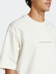 adidas White Codes Doodle Camp 100% Cotton Graphic T-Shirt - Image 5 of 7