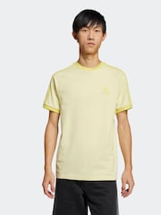 adidas Originals Yellow 100% Cotton Classics 3-Stripes T-Shirt - Image 1 of 6