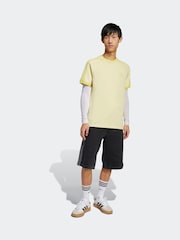 adidas Originals Yellow 100% Cotton Classics 3-Stripes T-Shirt - Image 2 of 6