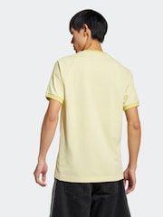 adidas Originals Yellow 100% Cotton Classics 3-Stripes T-Shirt - Image 3 of 6