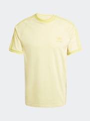 adidas Originals Yellow 100% Cotton Classics 3-Stripes T-Shirt - Image 6 of 6