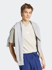 Белый - adidas Essentials 3-Stripes Single 100% Cotton Jersey T-Shirt - Image 2 of 6