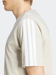 Белый - adidas Essentials 3-Stripes Single 100% Cotton Jersey T-Shirt - Image 4 of 6