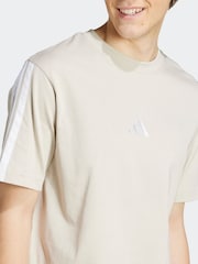 Белый - adidas Essentials 3-Stripes Single 100% Cotton Jersey T-Shirt - Image 5 of 6