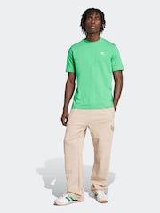 adidas Originals Green Trefoil Essentials 100% Cotton T-Shirt - Image 3 of 6