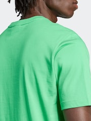 adidas Originals Green Trefoil Essentials 100% Cotton T-Shirt - Image 5 of 6