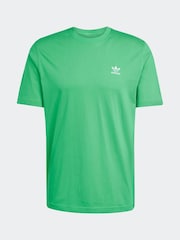 adidas Originals Green Trefoil Essentials 100% Cotton T-Shirt - Image 6 of 6