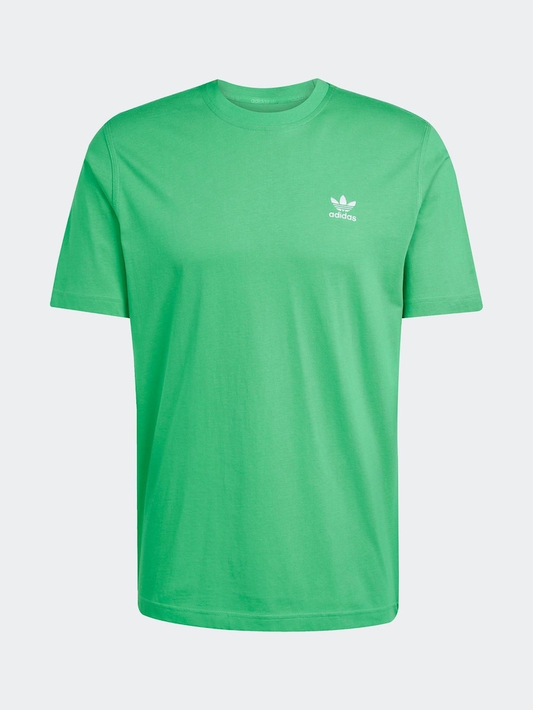 adidas Originals Green Trefoil Essentials 100% Cotton T-Shirt - Image 6 of 6 adidas Originals Green Trefoil Essentials 100% Cotton T-Shirt - Image 6 of 6