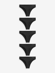 Boux Avenue Microfibre Josie Black Briefs 5 Pack - Image 1 of 6