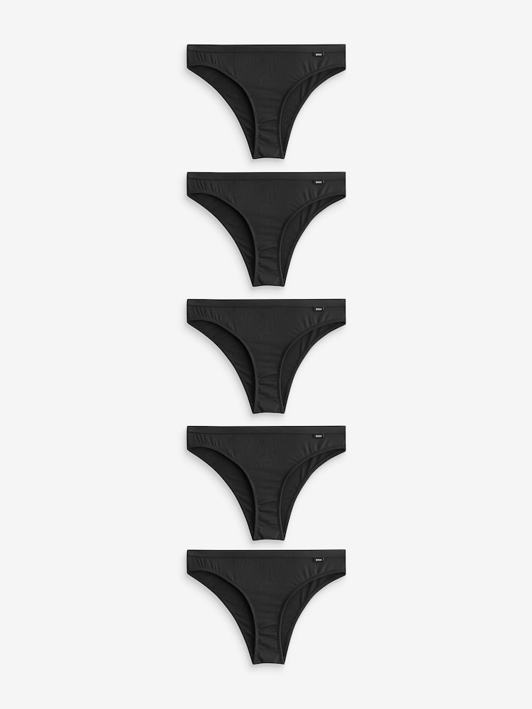 Boux Avenue Microfibre Josie Black Briefs 5 Pack - Image 1 of 6