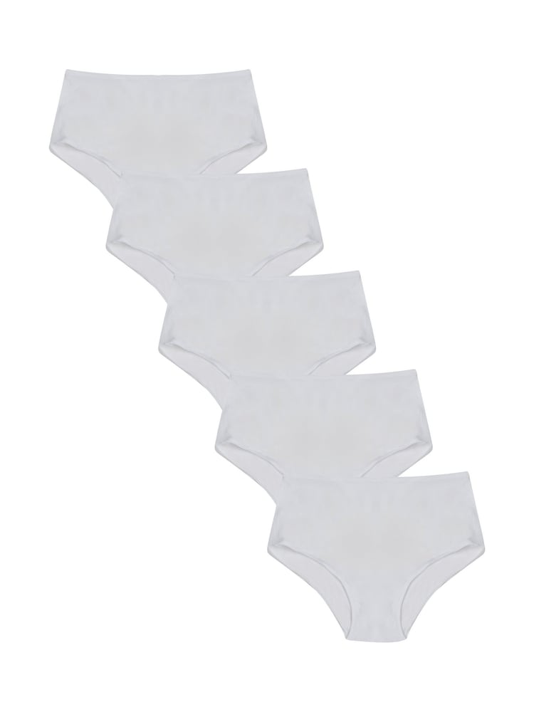 Boux Avenue Kaylee Ultra Light White Shorts 5 Pack - Image 1 of 3