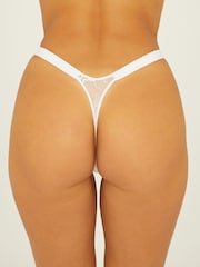 Boux Avenue Fran 5er-Pack Tangas mit hohem Beinausschnitt und Spitze in Natur - Bild 5 von 5