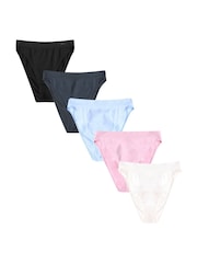 Boux Avenue High Leg Seamfree Black Thong 5 Pack - Image 1 of 7