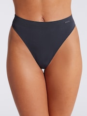 Boux Avenue High Leg Seamfree Black Thong 5 Pack - Image 4 of 7