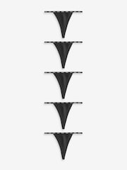 Boux Avenue – Lucie – G-String aus Mikrofaser, Schwarz, 5er-Pack - Bild 1 von 5